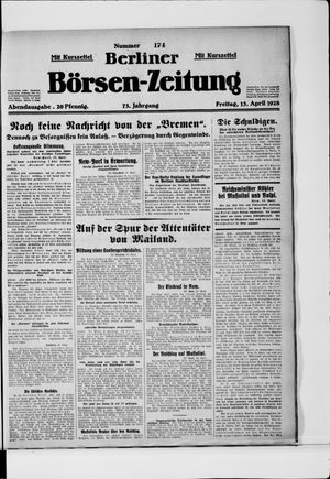 Berliner Börsen-Zeitung on Apr 13, 1928