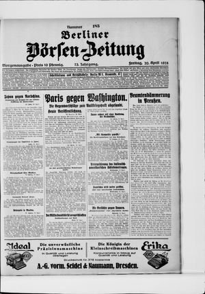 Berliner Börsen-Zeitung vom 20.04.1928