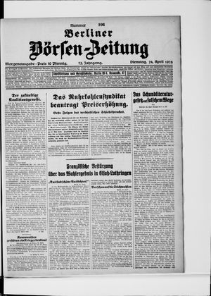 Berliner Börsen-Zeitung on Apr 24, 1928