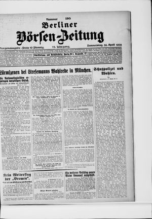 Berliner Börsen-Zeitung on Apr 26, 1928