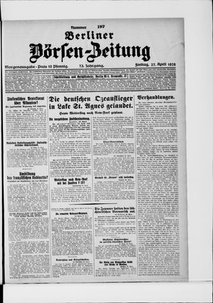 Berliner Börsen-Zeitung on Apr 27, 1928