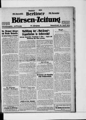 Berliner Börsen-Zeitung on Apr 28, 1928