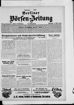 Berliner Börsen-Zeitung on May 4, 1928