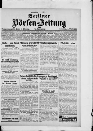 Berliner Börsen-Zeitung vom 06.05.1928