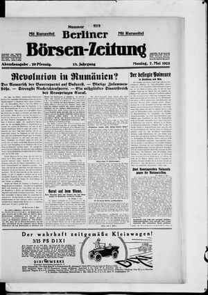Berliner Börsen-Zeitung vom 07.05.1928