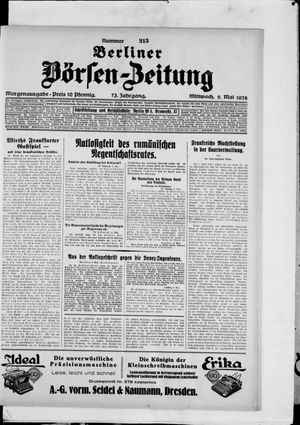 Berliner Börsen-Zeitung on May 9, 1928