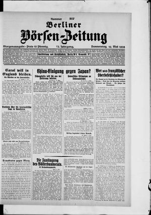 Berliner Börsen-Zeitung vom 10.05.1928