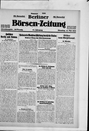 Berliner Börsen-Zeitung vom 15.05.1928