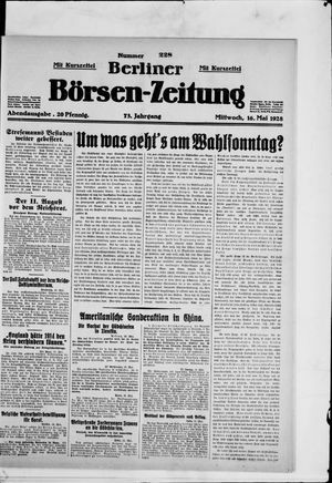 Berliner Börsen-Zeitung vom 16.05.1928