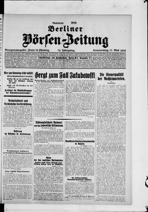 Berliner Börsen-Zeitung vom 17.05.1928