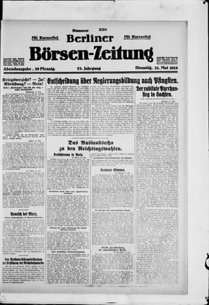 Berliner Börsen-Zeitung vom 22.05.1928