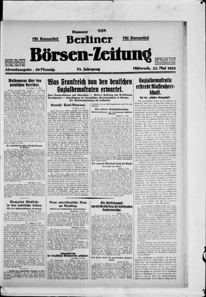 Berliner Börsen-Zeitung vom 23.05.1928
