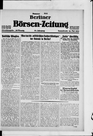 Berliner Börsen-Zeitung vom 26.05.1928