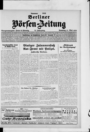 Berliner Börsen-Zeitung vom 27.05.1928
