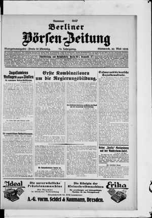 Berliner Börsen-Zeitung vom 30.05.1928