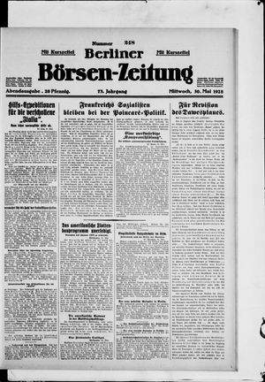 Berliner Börsen-Zeitung vom 30.05.1928