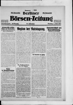 Berliner Börsen-Zeitung vom 04.06.1928