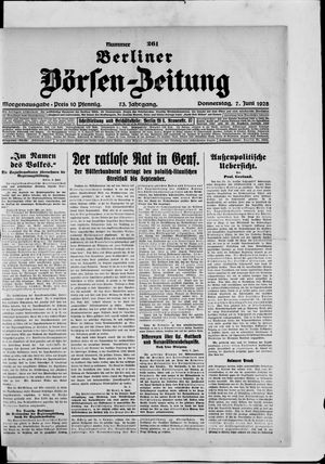 Berliner Börsen-Zeitung vom 07.06.1928
