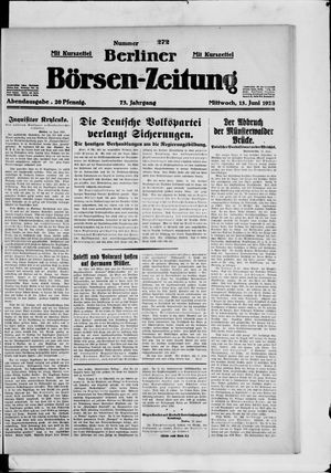 Berliner Börsen-Zeitung on Jun 13, 1928