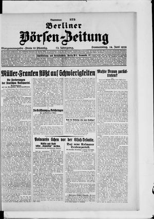 Berliner Börsen-Zeitung vom 14.06.1928