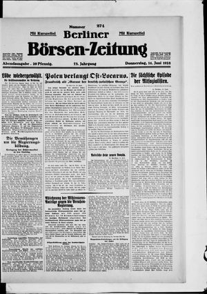 Berliner Börsen-Zeitung vom 14.06.1928