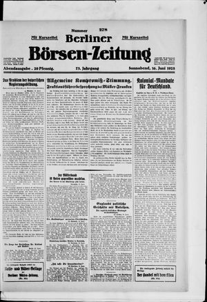Berliner Börsen-Zeitung vom 16.06.1928