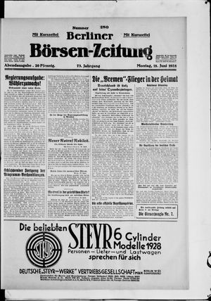 Berliner Börsen-Zeitung vom 18.06.1928