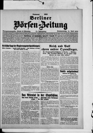 Berliner Börsen-Zeitung on Jun 21, 1928
