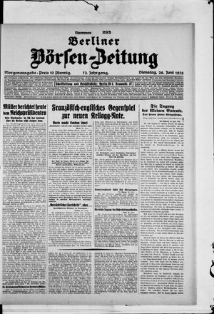 Berliner Börsen-Zeitung vom 26.06.1928