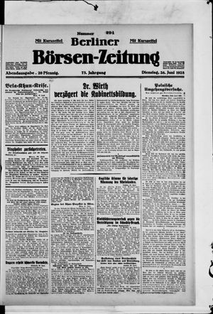 Berliner Börsen-Zeitung vom 26.06.1928