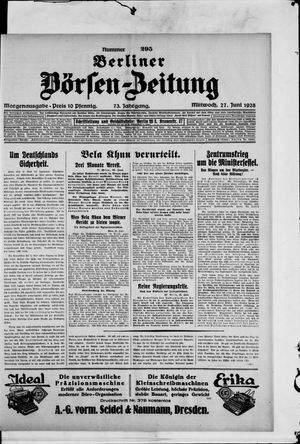 Berliner Börsen-Zeitung vom 27.06.1928