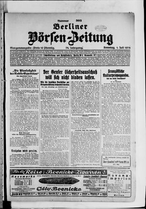 Berliner Börsen-Zeitung vom 01.07.1928