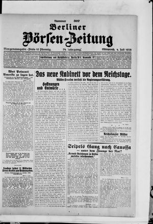 Berliner Börsen-Zeitung on Jul 4, 1928