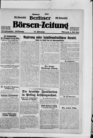 Berliner Börsen-Zeitung on Jul 4, 1928