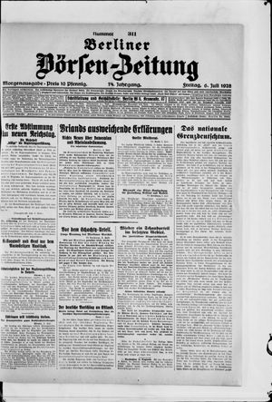 Berliner Börsen-Zeitung vom 06.07.1928