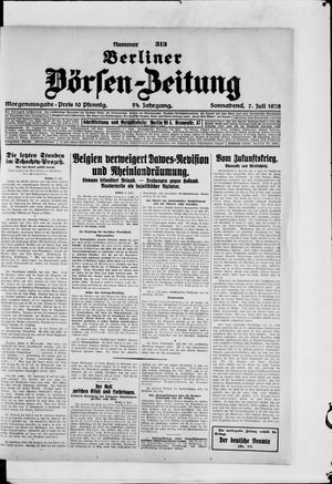 Berliner Börsen-Zeitung vom 07.07.1928