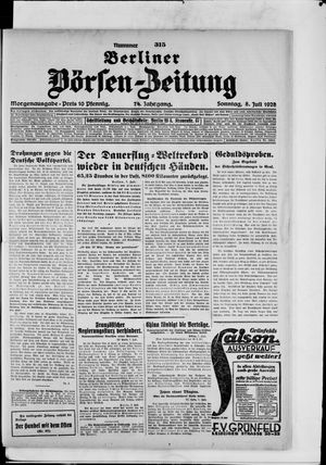 Berliner Börsen-Zeitung vom 08.07.1928