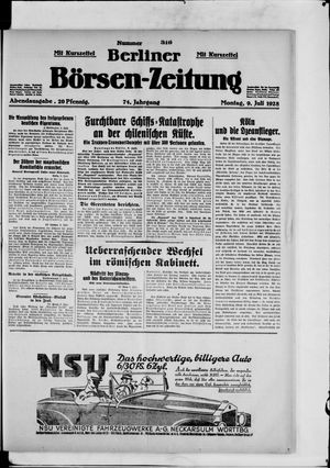 Berliner Börsen-Zeitung vom 09.07.1928