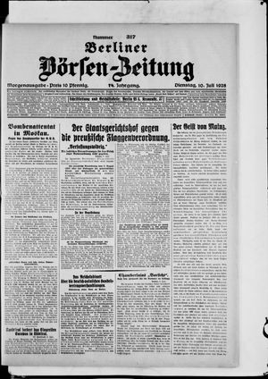 Berliner Börsen-Zeitung vom 10.07.1928