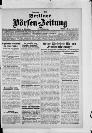 Berliner Börsen-Zeitung vom 11.07.1928