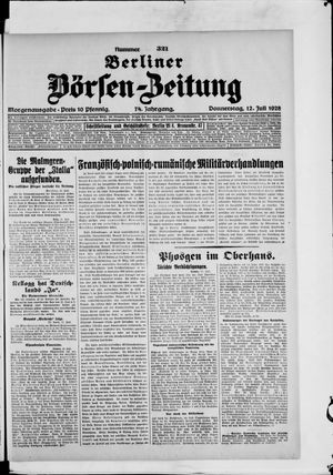 Berliner Börsen-Zeitung on Jul 12, 1928