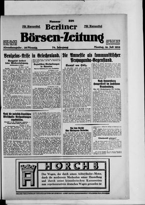 Berliner Börsen-Zeitung on Jul 16, 1928