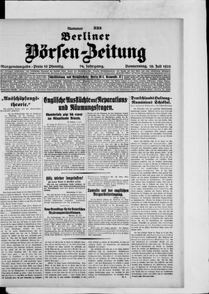 Berliner Börsen-Zeitung on Jul 19, 1928