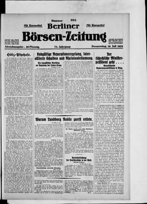 Berliner Börsen-Zeitung vom 19.07.1928