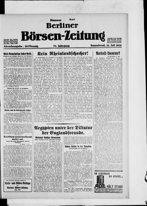 Berliner Börsen-Zeitung vom 21.07.1928