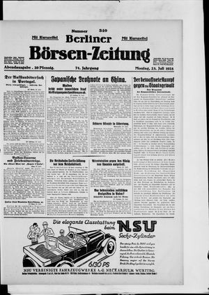 Berliner Börsen-Zeitung on Jul 23, 1928