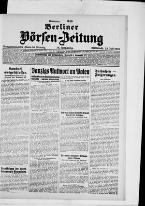 Berliner Börsen-Zeitung on Jul 25, 1928
