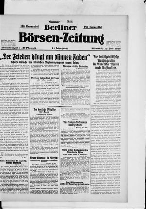 Berliner Börsen-Zeitung on Jul 25, 1928