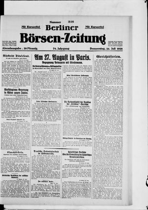 Berliner Börsen-Zeitung vom 26.07.1928