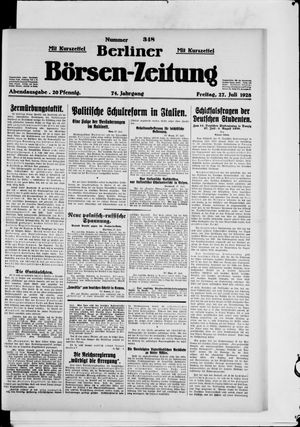 Berliner Börsen-Zeitung vom 27.07.1928